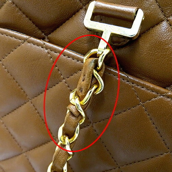 Chanel CHANEL Bag Matelasse Women's Shoulder Chain Tote Lambskin Brown - Picture 13 of 13